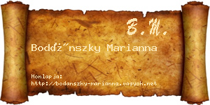 Bodánszky Marianna névjegykártya