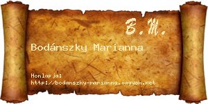 Bodánszky Marianna névjegykártya