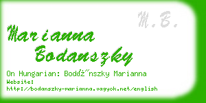 marianna bodanszky business card